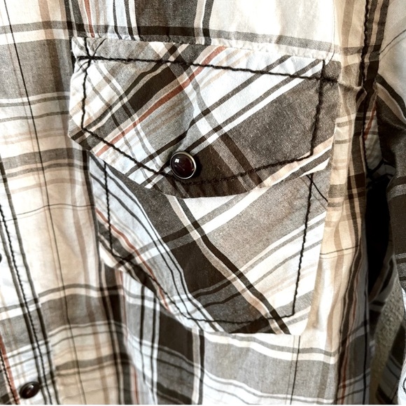 BKE Pearl Snap Button Down Shirt Sz-M - Picture 4 of 5